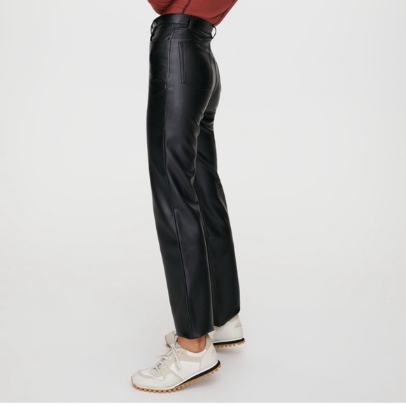 Wilfred Melina Faux Leather Straight Leg Pants - size 4. M - Picture 1 of 7